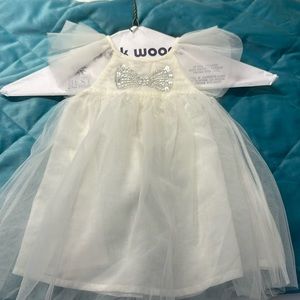 Tutu Du Monde Creme White Used Dress Size 3-6 Mo